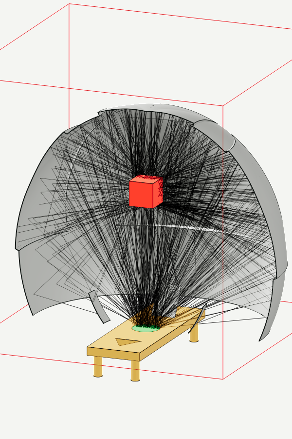 Cutaway view of Jean-Pierre Lauret's 2nd place optical design